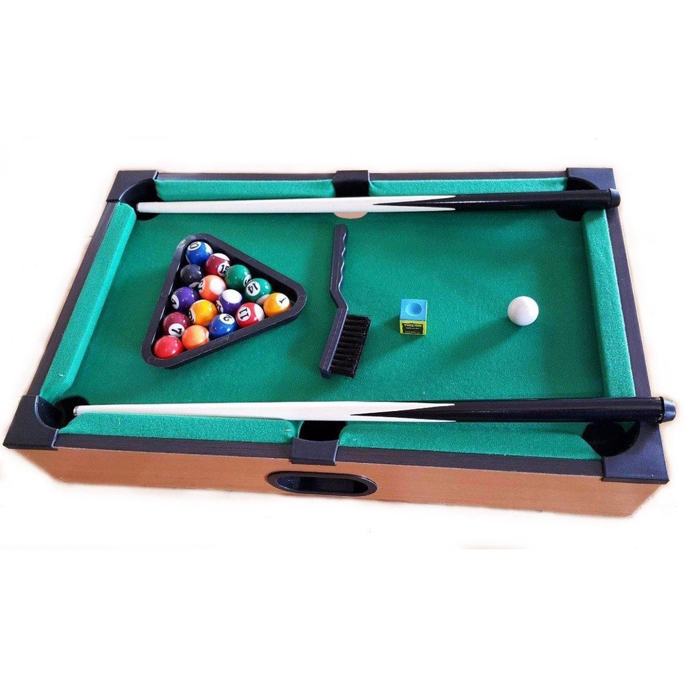 Mesa De Mini Sinuca Snooker Bilhar Com Tacos E Bolas