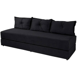 Sofanete Sofá de 3 lugares Sofá Cama de Casal Bicama em Suede Preto é boa?
