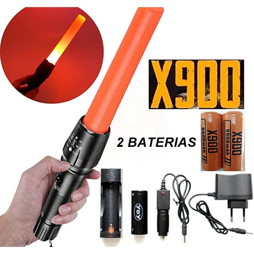 Lanterna X900 Tatica Militar Police Super Forte 2 Baterias Em Promoção ...