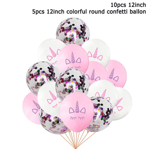 Baloes Unicorn Partido 15pcs 12inch Confetti Baloes De Aniversario Latex Balloon Globos Baby Shower Supplies Unicorn Party Decor Em Promocao Ofertas Na Americanas