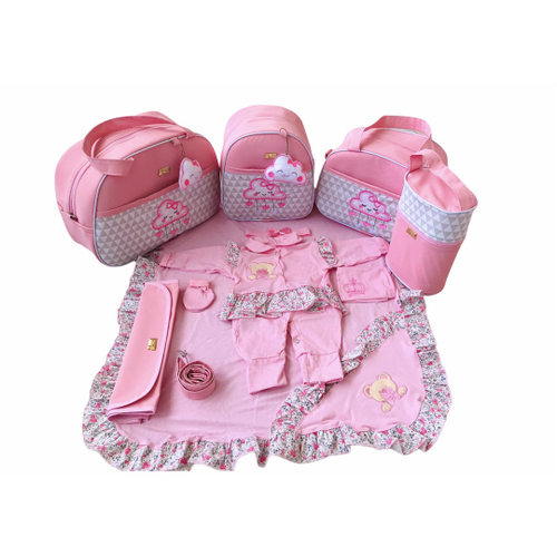 Conjunto para Bebê Reborn com 02 Fraldas e Kit Certificado com Bolsa  Maternidade Rosa na Americanas Empresas