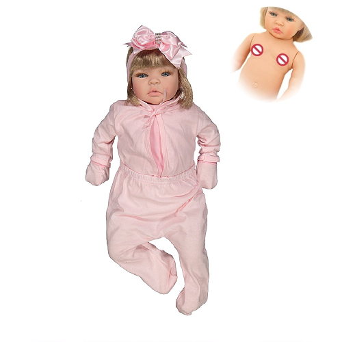 Boneca Bebê Reborn Barata Siliconada Linda Baby Dolls Loira - USA Magazine