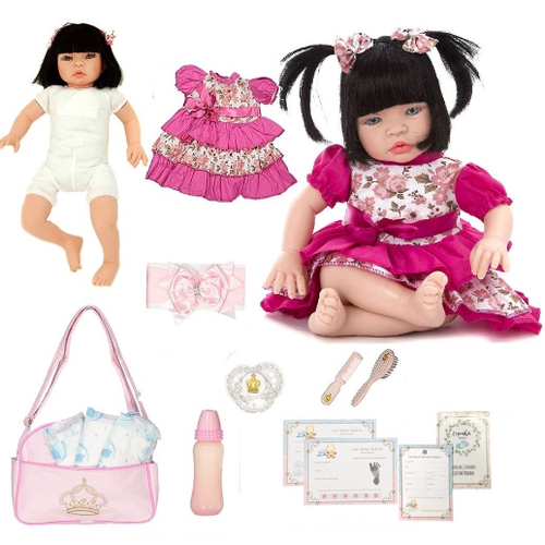 Bebe Reborn Silicone Barata Boneca Bolsa Princesa na Americanas Empresas