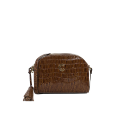 Bolsa classe couro tiracolo feminina 2430 CB22 havana marrom Menor preço em Bolsa classe couro tiracolo feminina 2430 CB22 havana marrom