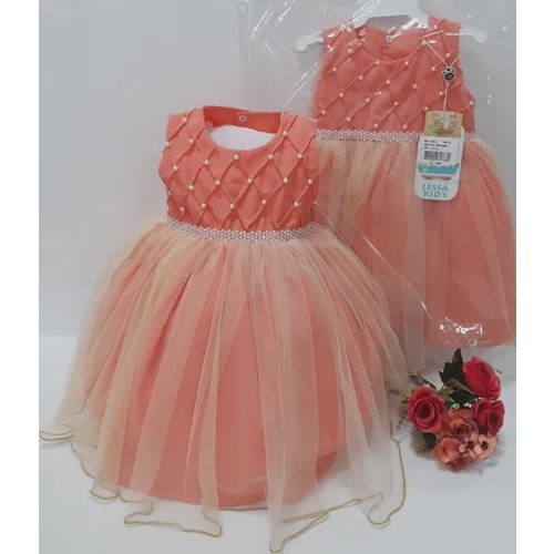 Vestido Bebê Princesa Bordado - Emfantasy