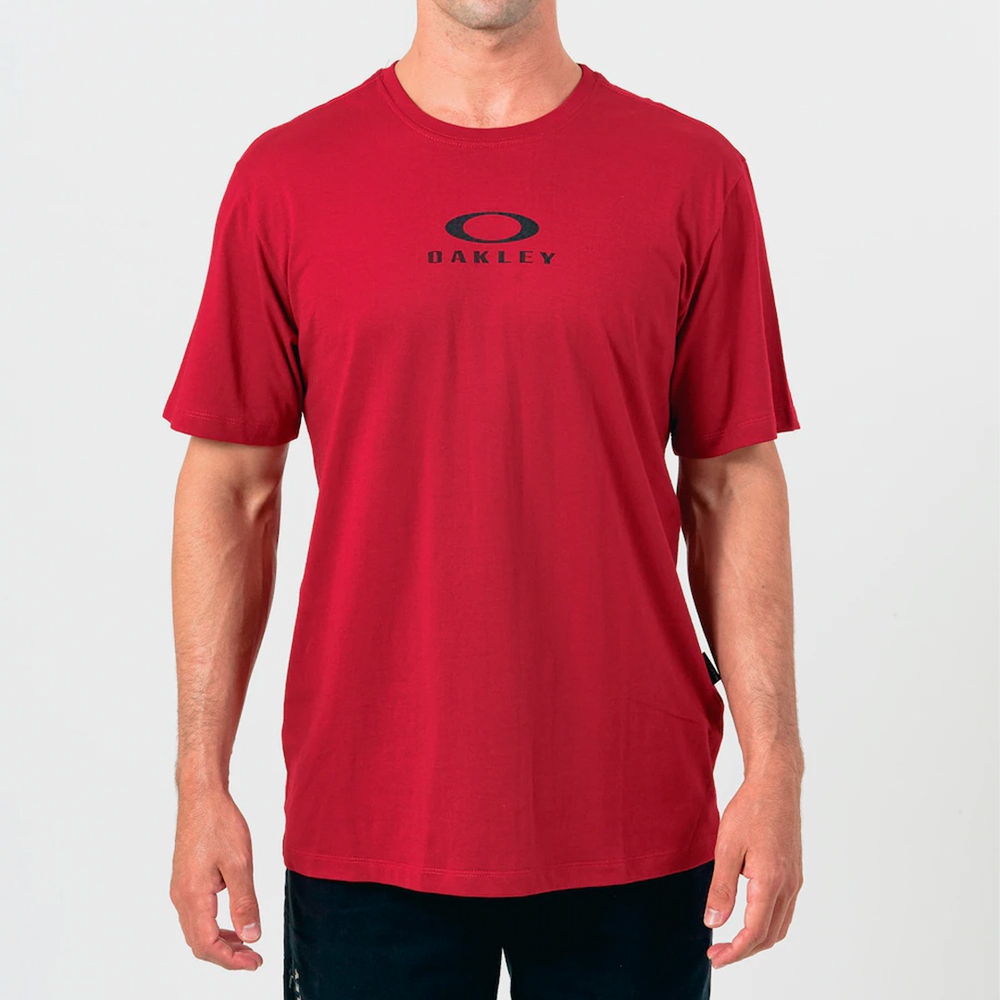 Camiseta oakley original masculina bark new tee vermelho em