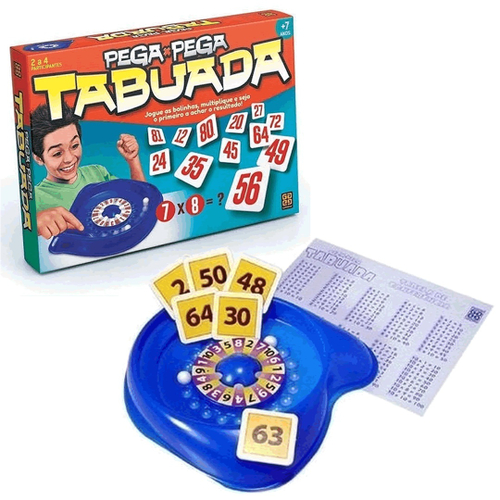 Jogo De Tabuleiro Pega Pega Tabuada Grow