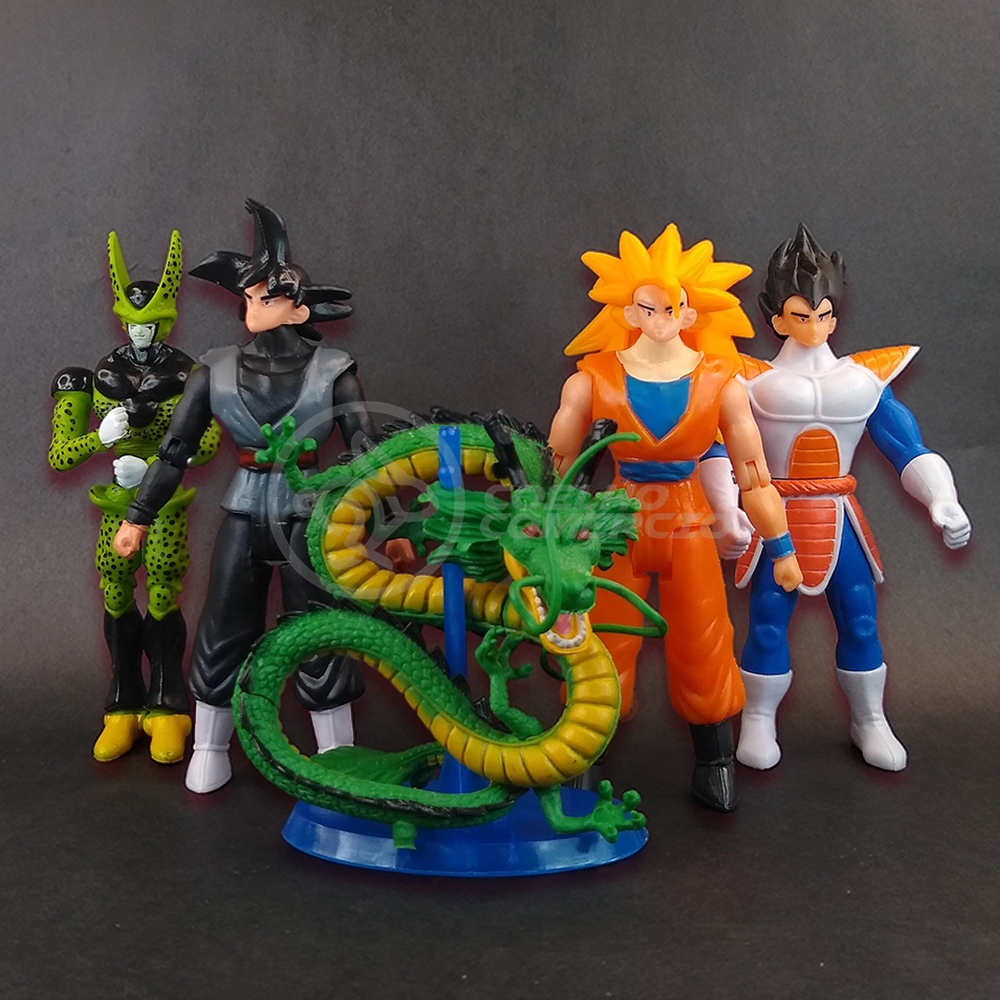 Kit Boneco Dragon Ball Z Action figure Goku, Cell, Goku Black