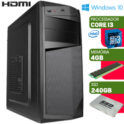 Computador Intel Core I3 Com Hdmi 4GB ssd 240GB Windows 10 Desktop Pc Menor preço em Computador Intel Core I3 Com Hdmi 4GB ssd 240GB Windows 10 Desktop Pc