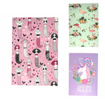 Caderneta Brochura 1/4 Estampa Flamingo Sereia Unicornio Fina