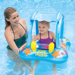Boia Inflável Infantil Com Cobetura Baby Bote Kiddie - Intex Menor preço em Boia Inflável Infantil Com Cobetura Baby Bote Kiddie - Intex