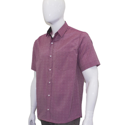 Camisa Social Masculina Manga Curta Vermelha Clara Bom Pano é boa?