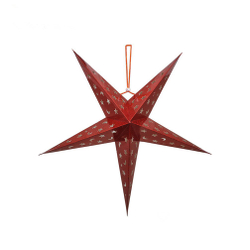 Abajur moderno com estrelas de cinco pontas e decoração de festa de Natal em estrela de papel é boa?