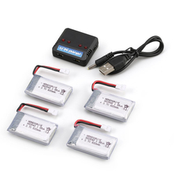 Bateria 4 unidades 3,7 V 500 mAh + 4 em 1 carregador USB para Syma X5C X5SC X5SW rc Drone é boa?