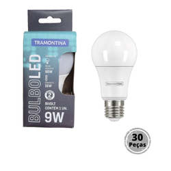 Menor preço em Kit 30 Lâmpada Led 9w Bulbo E27 6500k Branco Frio Tramontina