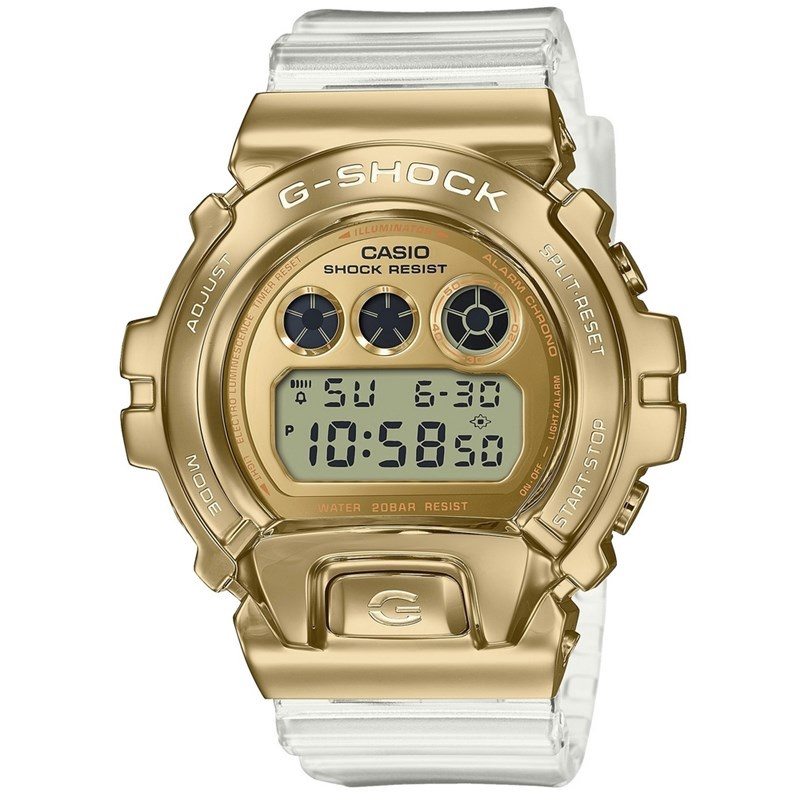 g shock shock resist dourado