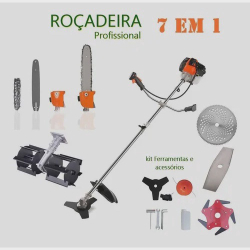 Roçadeira Multifuncional Gasolina Profissional 7 em 1 com MotoPoda e Enxada Rotativa Menor preço em Roçadeira Multifuncional Gasolina Profissional 7 em 1 com MotoPoda e Enxada Rotativa
