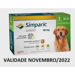 Simparic Antipulgas E Carrapatos Cães 20,1 A 40kg é boa?