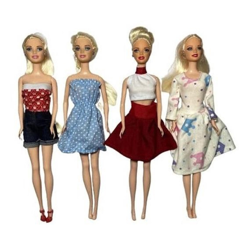 Kit com 5 Conjuntos De Roupas P/ Bonecas Barbie - Não Repete