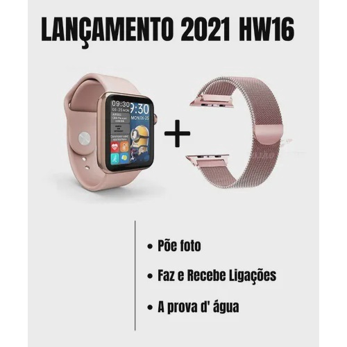 smartwatch hw16 rosa