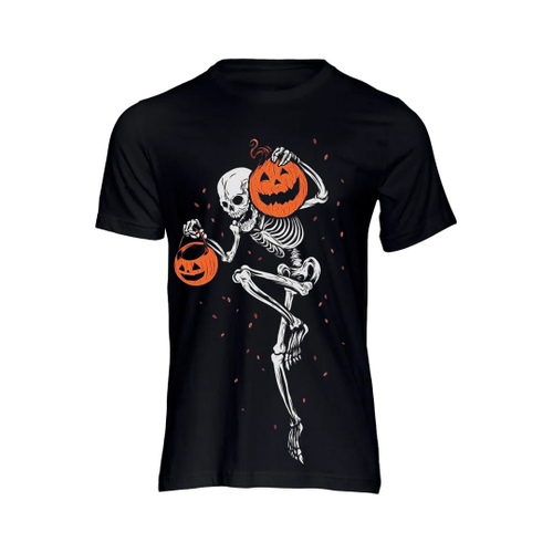 Camiseta masculina branca Halloween Caveira Esqueleto Escura Velas em  Promoção na Americanas