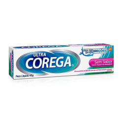 Corega Ultra Creme Fixador Sem Sabor Com 40G Menor preço em Corega Ultra Creme Fixador Sem Sabor Com 40G