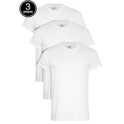 Kit Com 3 Camisetas Branca Básica 100% Algodão Fio 30.1 Menor preço em Kit Com 3 Camisetas Branca Básica 100% Algodão Fio 30.1