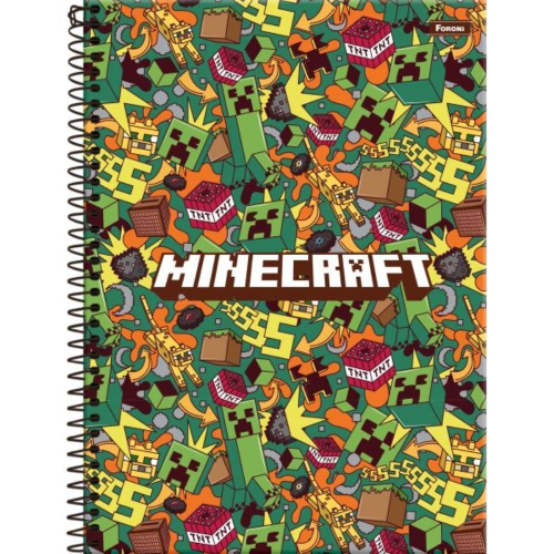 Caderno de Desenho Capa Dura 80fls Minecraft- Foroni – Livraria e Papelaria  Brasil