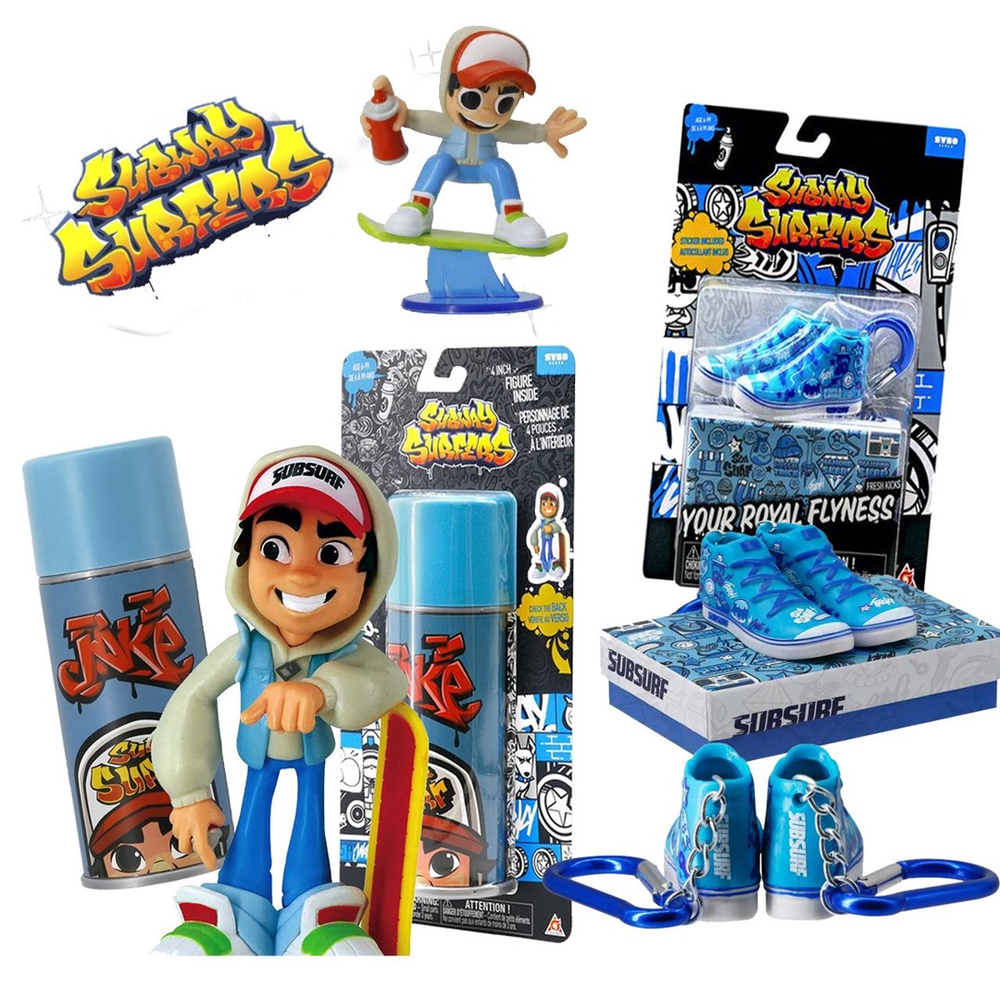  Subway Surfers, Spray Crew, 4 Vinyl Figure