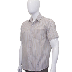 Camisa Social Masculina Manga Curta Creme Listrada Bom Pano é ruim? Camisa Social Masculina Manga Curta Creme Listrada Bom Pano é boa?