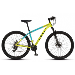 Bicicleta Aro 29 Colli Everest 21 Marchas Freio a Disco - Verde Acqua/Amarelo Menor preço em Bicicleta Aro 29 Colli Everest 21 Marchas Freio a Disco - Verde Acqua/Amarelo