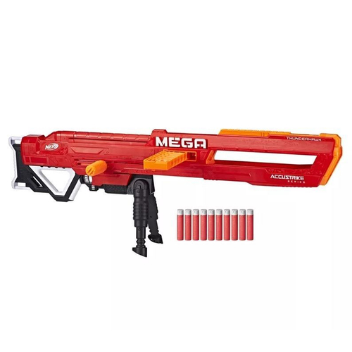 Arma Nerf Mega Vermelha Grande sem Balas, Brinquedo Nerf Usado 49272500