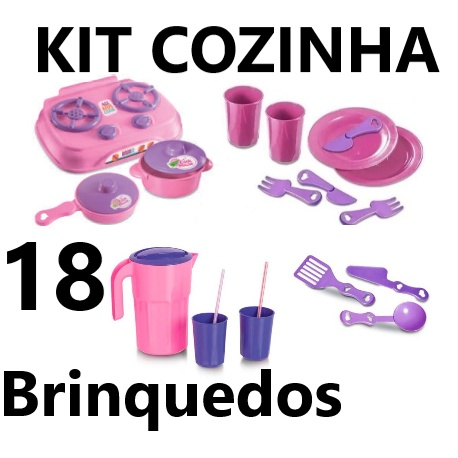 Kit Cozinha Infantil Fogão Jogo de Panela Comida Prato 20pç em Promoção na  Americanas