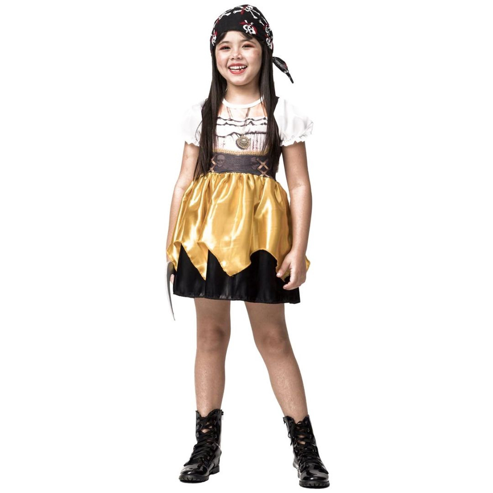 Fantasia de Pirata Infantil Halloween Masculino Com Bandana e Tapa Olho no  Shoptime