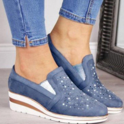 (Mais vendidos)Novos sapatos femininos com strass, diamantes de verão, sapatos superiores, strass, sapatos casuais é boa?