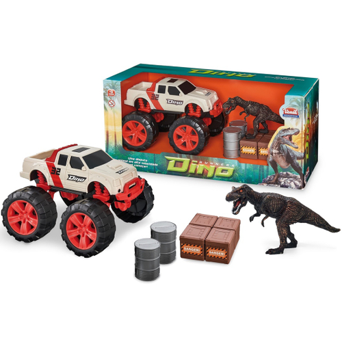 Dino Runners Carrinho Com Dinossauro 466 - Usual Brinquedos