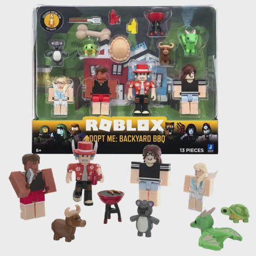 Roblox Pack 4 Bonecos Adopt Me Backyard bbq + Código Virtual em Promoção na  Americanas