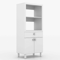 Menor preço em Armário Multiuso 02 Portas 01 Gaveta BL3305 Branco Tecnomobili