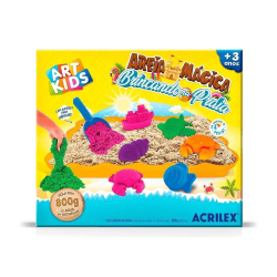 Kit Areia Magica Acrilex Brincando na Praia 800g Menor preço em Kit Areia Magica Acrilex Brincando na Praia 800g