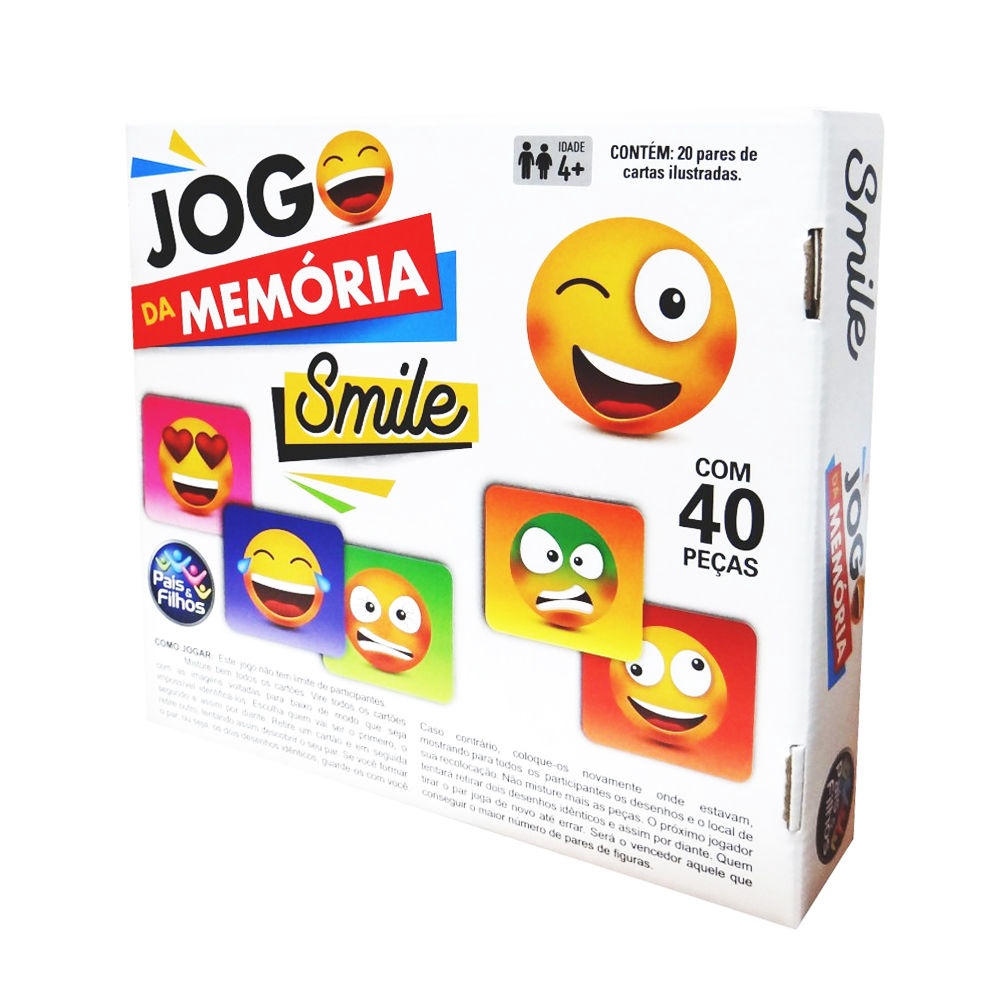 Jogo da Memória Smile Pais & FilhosMaravilhas do Lar - Jogo da Memória  Smile Pais & Filhos - Pais & Filhos