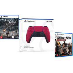 Kit Controle Sony Playstation Dualsense red + Demon Souls + Rainbow Six Siege - PS5 Menor preço em Kit Controle Sony Playstation Dualsense red + Demon Souls + Rainbow Six Siege - PS5