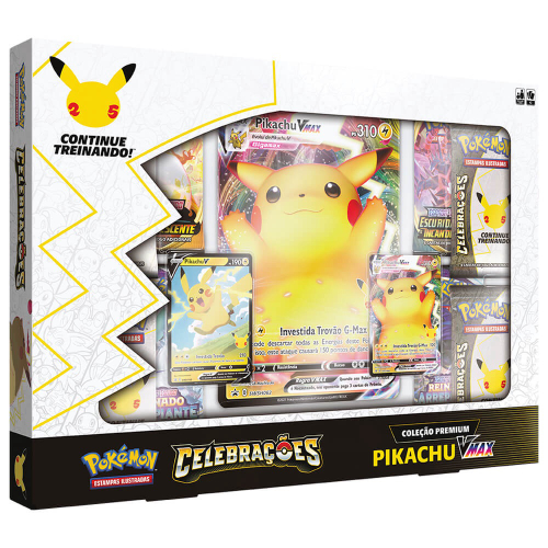 1 Cartas de Pikachu + 5 Pokémons Lendários + 50 cartas