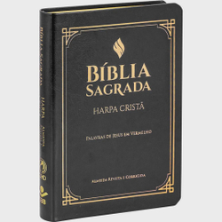 Bíblia Sagrada Evangélica Com Harpa Letra Grande Palavras Jesus Vermelho Capa Preta Menor preço em Bíblia Sagrada Evangélica Com Harpa Letra Grande Palavras Jesus Vermelho Capa Preta