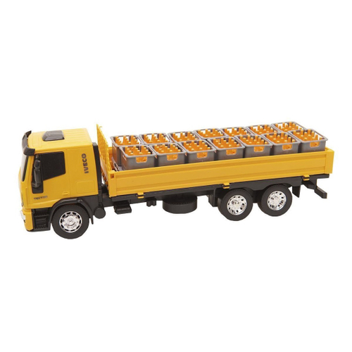 Brinquedo Caminhão Iveco Tector Dropside Cinza