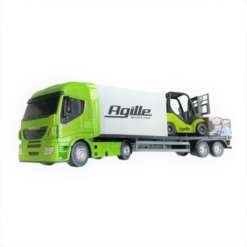 Caminhão Bau Iveco Hi Way Carreta De Brinquedo Promoção