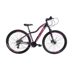 Bicicleta Aro 29 Ksw Mwza Feminina 24v Freio A Disco Suspensão Mountain Bike Alumínio - Preto/Rosa Menor preço em Bicicleta Aro 29 Ksw Mwza Feminina 24v Freio A Disco Suspensão Mountain Bike Alumínio - Preto/Rosa