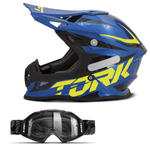 Kit Infantil Roupa Motocross + Capacete Oculos Trilha Tork