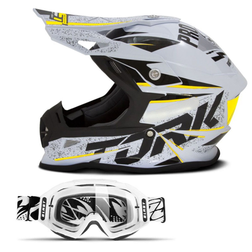 Kit Infantil Roupa Motocross + Capacete Oculos Trilha Tork