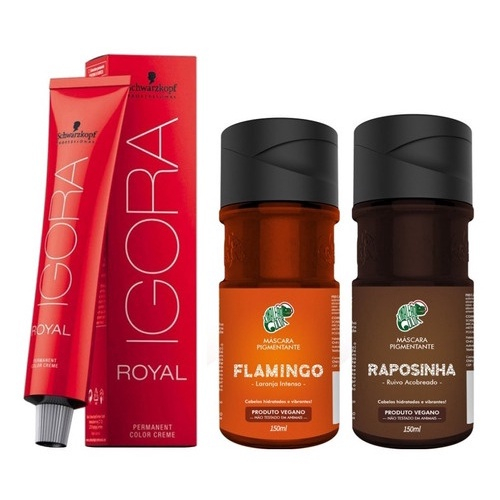 Kit Ruiva 4 Un Igora Royal 8-77 + 4 Un Ox 30 Vol + Flamingo na Americanas  Empresas