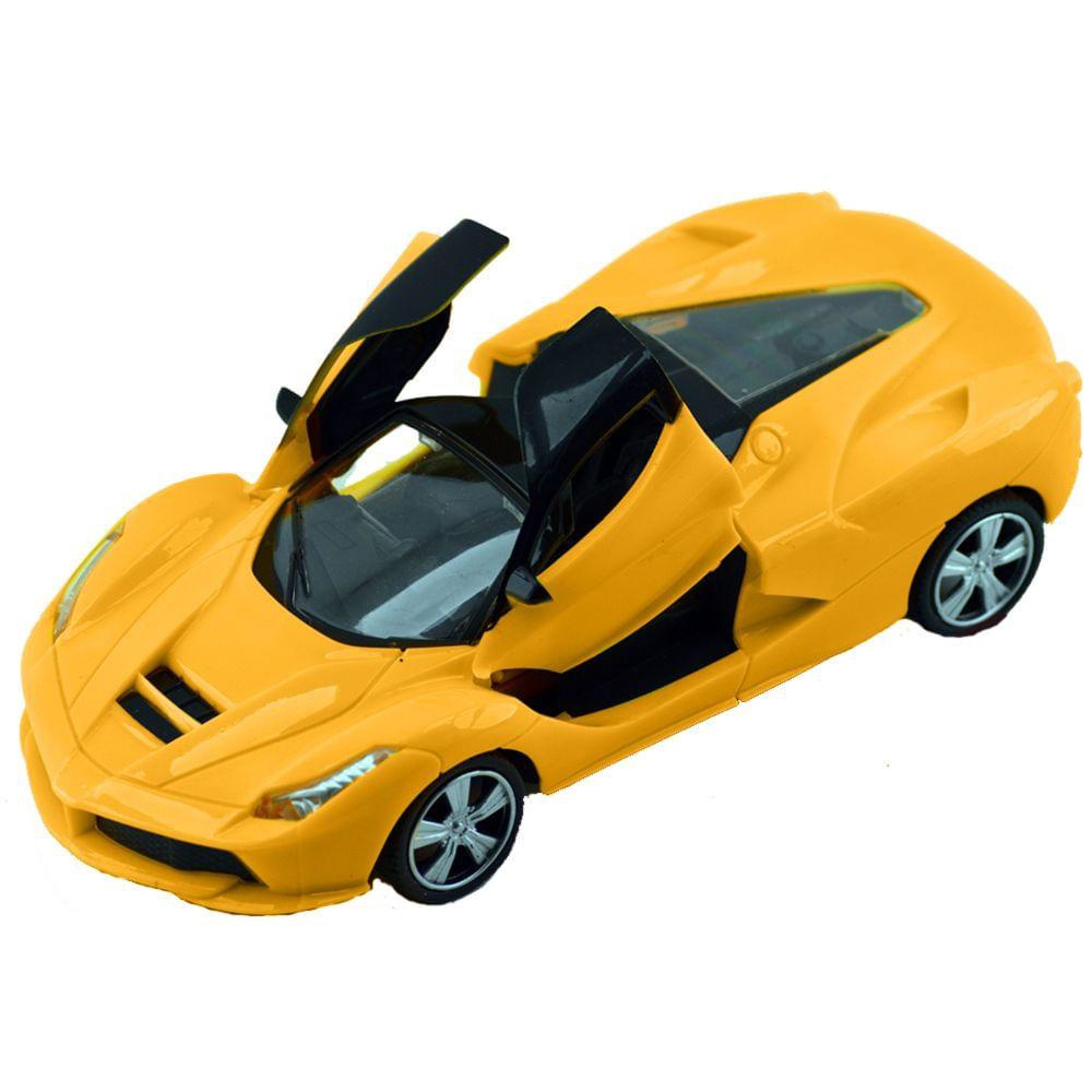 Carrinho Sport Car Carro Amarelo Corrida Controle Remoto - Chic